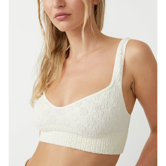 NWT FREE PEOPLE Just Like That Seamless Bra Ivory-size L/XL - Picture 1 of 8